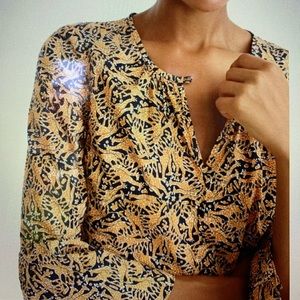 J. Crew Drake’s of London giraffe blouse